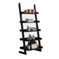Contemporary Style Ladder Bookcase Wooden Vertical Open Back Book Shelf 23.6"L x 11.8"W x 55.1"H Black Clearhalo 'Bookcases' 'furn' 'furn_bookcases' 'Furniture' 'furniture_bookcases' 'Office Furniture' 5087151