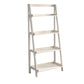 Contemporary Style Ladder Bookcase Wooden Vertical Open Back Book Shelf 23.6"L x 14.2"W x 55.1"H White Clearhalo 'Bookcases' 'furn' 'furn_bookcases' 'Furniture' 'furniture_bookcases' 'Office Furniture' 5087154