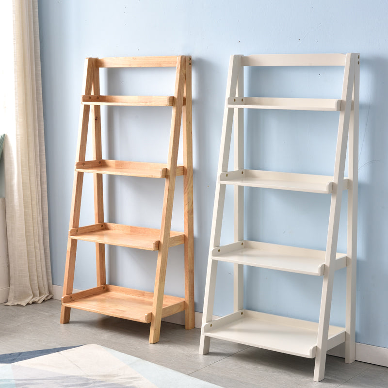 Contemporary Style Ladder Bookcase Wooden Vertical Open Back Book Shelf Clearhalo 'Bookcases' 'furn' 'furn_bookcases' 'Furniture' 'furniture_bookcases' 'Office Furniture' 5087155