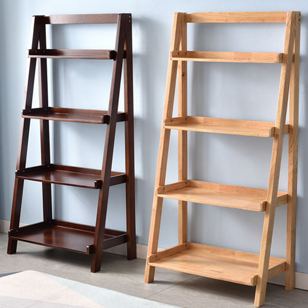 Contemporary Style Ladder Bookcase Wooden Vertical Open Back Book Shelf Clearhalo 'Bookcases' 'furn' 'furn_bookcases' 'Furniture' 'furniture_bookcases' 'Office Furniture' 5087156