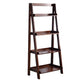 Contemporary Style Ladder Bookcase Wooden Vertical Open Back Book Shelf 23.6"L x 14.2"W x 55.1"H Brown Clearhalo 'Bookcases' 'furn' 'furn_bookcases' 'Furniture' 'furniture_bookcases' 'Office Furniture' 5087160