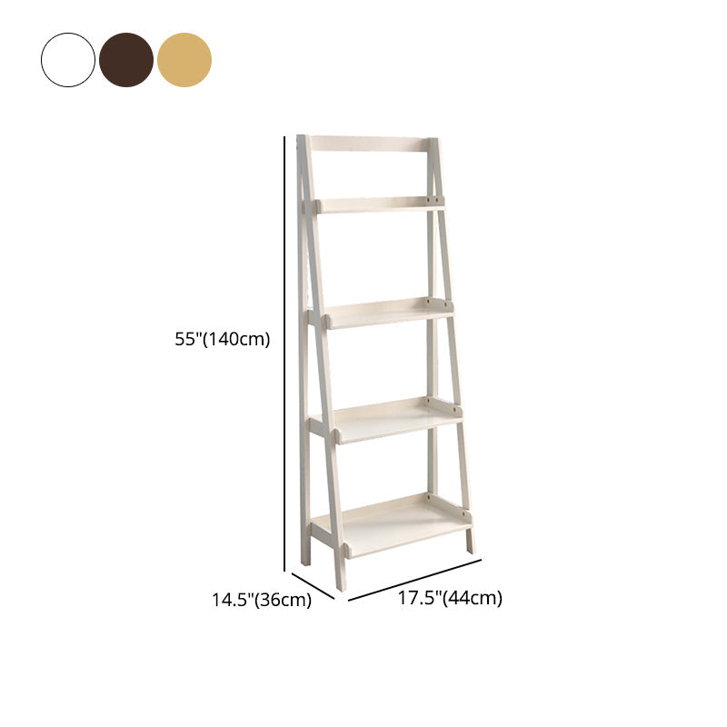 Contemporary Style Ladder Bookcase Wooden Vertical Open Back Book Shelf Clearhalo 'Bookcases' 'furn' 'furn_bookcases' 'Furniture' 'furniture_bookcases' 'Office Furniture' 5087168