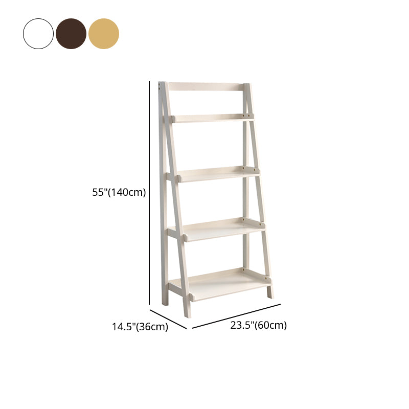 Contemporary Style Ladder Bookcase Wooden Vertical Open Back Book Shelf Clearhalo 'Bookcases' 'furn' 'furn_bookcases' 'Furniture' 'furniture_bookcases' 'Office Furniture' 5087169
