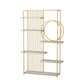 Glam Style Open Bookshelf Metal 6-shelf Bookcase for Home Office Gold Clearhalo 'Bookcases' 'furn' 'furn_bookcases' 'Furniture' 'furniture_bookcases' 'Office Furniture' 5087173