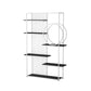 Glam Style Open Bookshelf Metal 6-shelf Bookcase for Home Office White Clearhalo 'Bookcases' 'furn' 'furn_bookcases' 'Furniture' 'furniture_bookcases' 'Office Furniture' 5087175