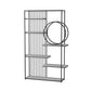 Glam Style Open Bookshelf Metal 6-shelf Bookcase for Home Office Black Clearhalo 'Bookcases' 'furn' 'furn_bookcases' 'Furniture' 'furniture_bookcases' 'Office Furniture' 5087179
