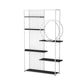 Glam Style Open Bookshelf Metal 6-shelf Bookcase for Home Office White Clearhalo 'Bookcases' 'furn' 'furn_bookcases' 'Furniture' 'furniture_bookcases' 'Office Furniture' 5087180