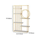 Glam Style Open Bookshelf Metal 6-shelf Bookcase for Home Office Clearhalo 'Bookcases' 'furn' 'furn_bookcases' 'Furniture' 'furniture_bookcases' 'Office Furniture' 5087193
