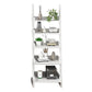 Contemporary Style Ladder Bookcase Wooden Vertical Book Shelf 17.3"L x 11.8"W x 55.1"H White Clearhalo 'Bookcases' 'furn' 'furn_bookcases' 'Furniture' 'furniture_bookcases' 'Office Furniture' 5087217