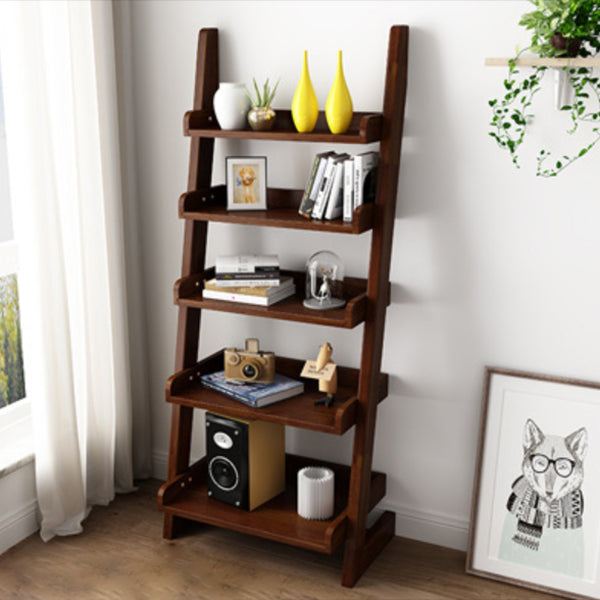 Contemporary Style Ladder Bookcase Wooden Vertical Book Shelf Clearhalo 'Bookcases' 'furn' 'furn_bookcases' 'Furniture' 'furniture_bookcases' 'Office Furniture' 5087235