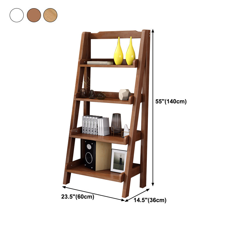 Contemporary Style Ladder Bookcase Wooden Vertical Book Shelf Clearhalo 'Bookcases' 'furn' 'furn_bookcases' 'Furniture' 'furniture_bookcases' 'Office Furniture' 5087238