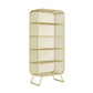 Glam Style Bookshelf Metal Closed Back Shelf Bookcase for Home Use Gold Clearhalo 'Bookcases' 'furn' 'furn_bookcases' 'Furniture' 'furniture_bookcases' 'Office Furniture' 5087247