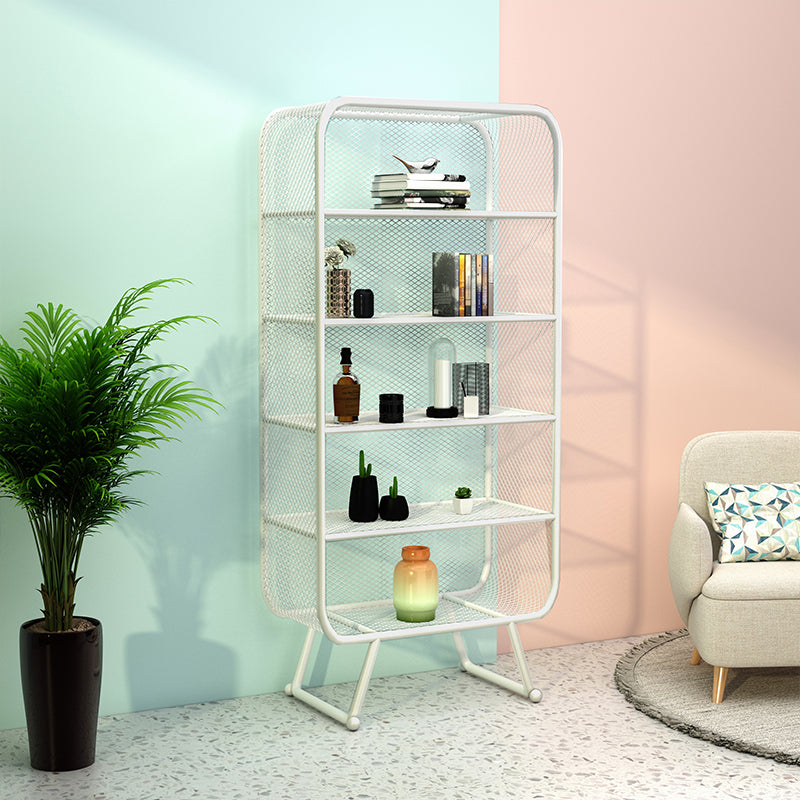 Glam Style Bookshelf Metal Closed Back Shelf Bookcase for Home Use Clearhalo 'Bookcases' 'furn' 'furn_bookcases' 'Furniture' 'furniture_bookcases' 'Office Furniture' 5087248