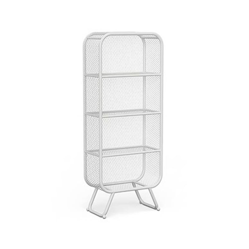 Glam Style Bookshelf Metal Closed Back Shelf Bookcase for Home Use White Clearhalo 'Bookcases' 'furn' 'furn_bookcases' 'Furniture' 'furniture_bookcases' 'Office Furniture' 5087249