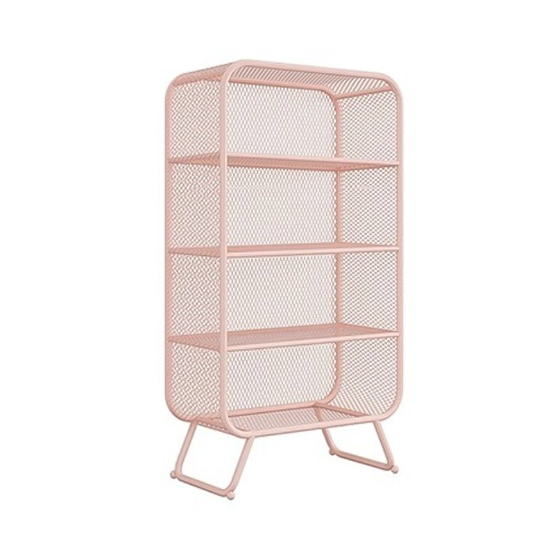 Glam Style Bookshelf Metal Closed Back Shelf Bookcase for Home Use Pink Clearhalo 'Bookcases' 'furn' 'furn_bookcases' 'Furniture' 'furniture_bookcases' 'Office Furniture' 5087252