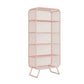 Glam Style Bookshelf Metal Closed Back Shelf Bookcase for Home Use Pink Clearhalo 'Bookcases' 'furn' 'furn_bookcases' 'Furniture' 'furniture_bookcases' 'Office Furniture' 5087253