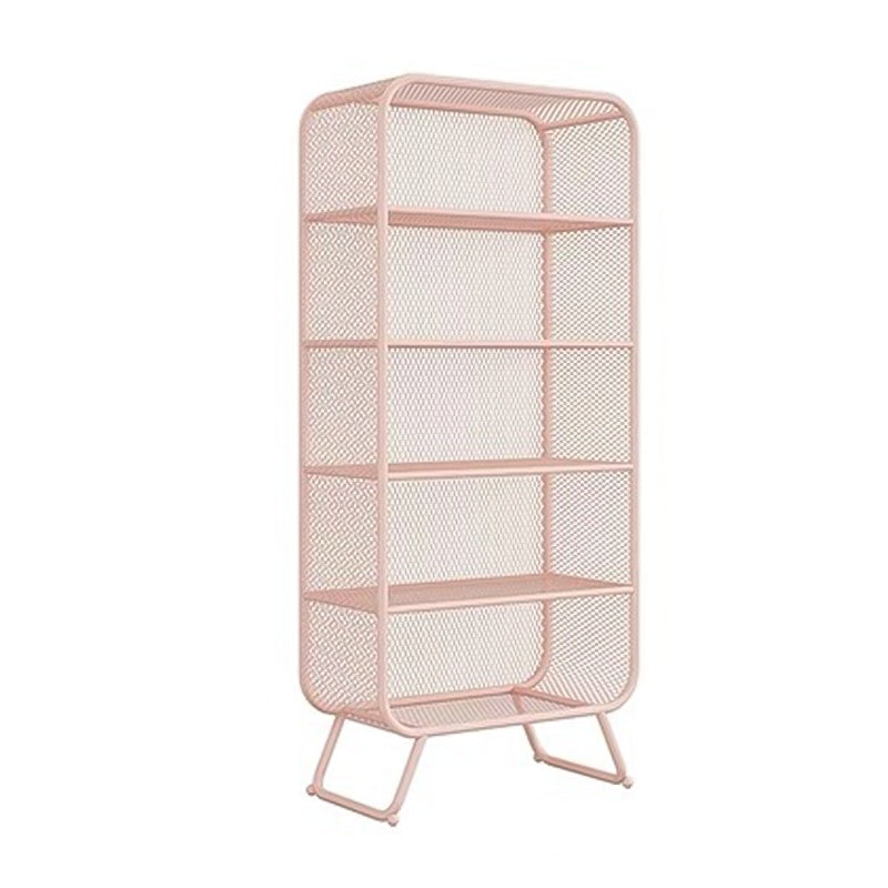 Glam Style Bookshelf Metal Closed Back Shelf Bookcase for Home Use Pink Clearhalo 'Bookcases' 'furn' 'furn_bookcases' 'Furniture' 'furniture_bookcases' 'Office Furniture' 5087253