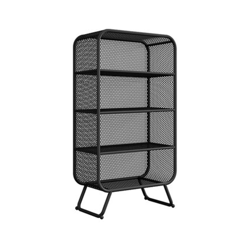 Glam Style Bookshelf Metal Closed Back Shelf Bookcase for Home Use Black Clearhalo 'Bookcases' 'furn' 'furn_bookcases' 'Furniture' 'furniture_bookcases' 'Office Furniture' 5087254