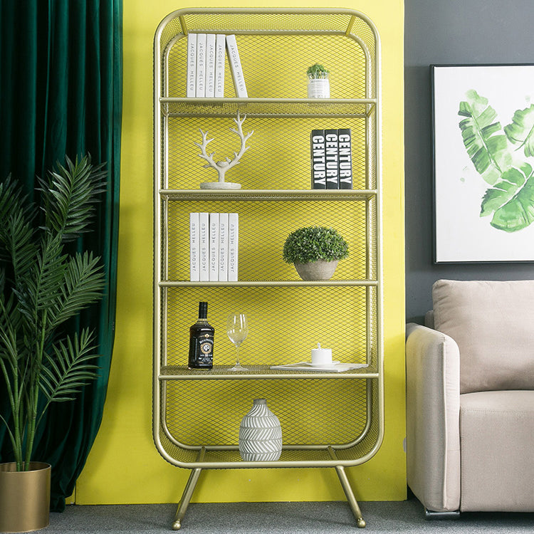 Glam Style Bookshelf Metal Closed Back Shelf Bookcase for Home Use Clearhalo 'Bookcases' 'furn' 'furn_bookcases' 'Furniture' 'furniture_bookcases' 'Office Furniture' 5087262