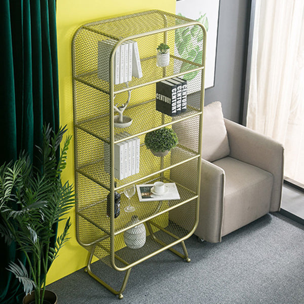 Glam Style Bookshelf Metal Closed Back Shelf Bookcase for Home Use Clearhalo 'Bookcases' 'furn' 'furn_bookcases' 'Furniture' 'furniture_bookcases' 'Office Furniture' 5087264