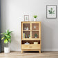 Natural Scandinavian Standard Bookcase Pine Wood Bookcase with Door Clearhalo 'Bookcases' 'furn' 'furn_bookcases' 'Furniture' 'furniture_bookcases' 'Office Furniture' 5087269