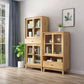 Natural Scandinavian Standard Bookcase Pine Wood Bookcase with Door Clearhalo 'Bookcases' 'furn' 'furn_bookcases' 'Furniture' 'furniture_bookcases' 'Office Furniture' 5087270