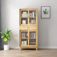 Natural Scandinavian Standard Bookcase Pine Wood Bookcase with Door Clearhalo 'Bookcases' 'furn' 'furn_bookcases' 'Furniture' 'furniture_bookcases' 'Office Furniture' 5087271