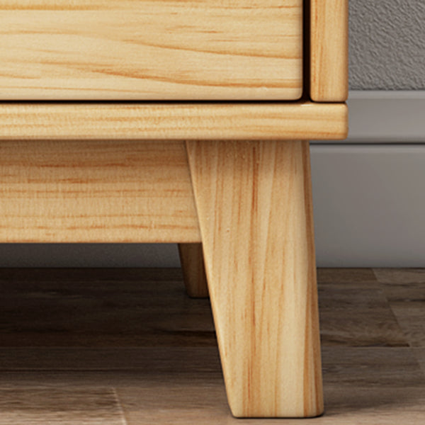 Natural Scandinavian Standard Bookcase Pine Wood Bookcase with Door Clearhalo 'Bookcases' 'furn' 'furn_bookcases' 'Furniture' 'furniture_bookcases' 'Office Furniture' 5087274