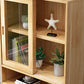 Natural Scandinavian Standard Bookcase Pine Wood Bookcase with Door Clearhalo 'Bookcases' 'furn' 'furn_bookcases' 'Furniture' 'furniture_bookcases' 'Office Furniture' 5087276