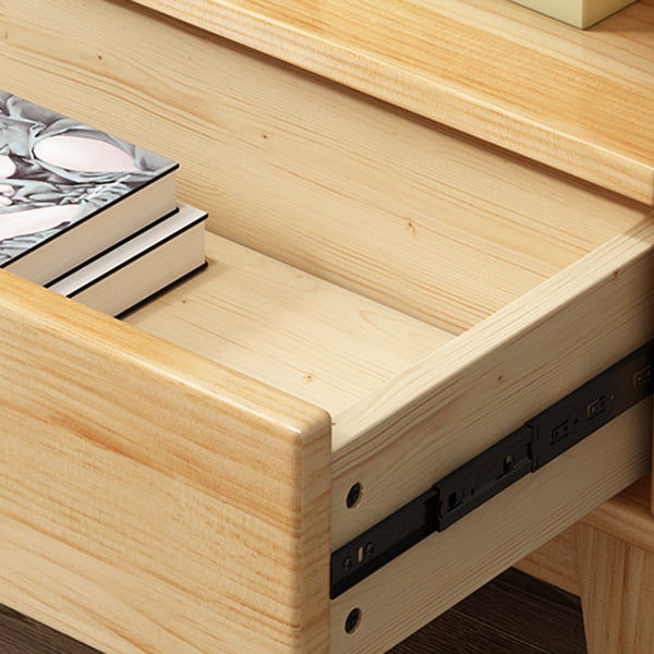 Natural Scandinavian Standard Bookcase Pine Wood Bookcase with Door Clearhalo 'Bookcases' 'furn' 'furn_bookcases' 'Furniture' 'furniture_bookcases' 'Office Furniture' 5087277