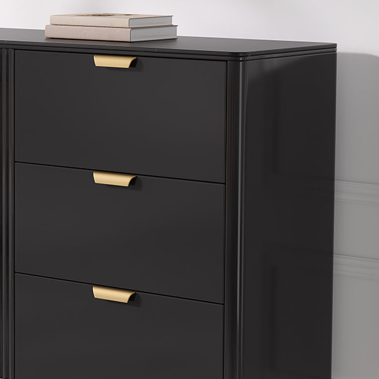 3-Drawer Engineered Wood Sideboard Glam Credenza with Stone Countertop for Living Room Clearhalo 'buffet_sideboard' 'Buffets & Sideboards' 'furn' 'furn_buffet_sideboard' 'Furniture' 'furniture_buffet_sideboard' 'Kitchen & Dining Furniture' 5087290