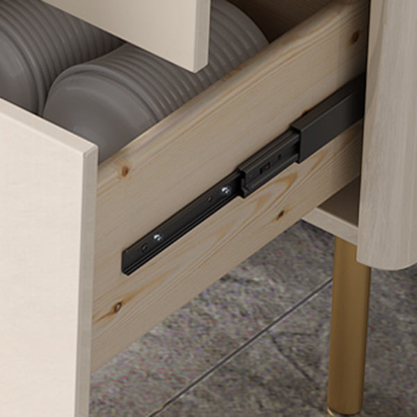 3-Drawer Engineered Wood Sideboard Glam Credenza with Stone Countertop for Living Room Clearhalo 'buffet_sideboard' 'Buffets & Sideboards' 'furn' 'furn_buffet_sideboard' 'Furniture' 'furniture_buffet_sideboard' 'Kitchen & Dining Furniture' 5087292