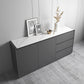3-Drawer Engineered Wood Sideboard Modern Credenza with Stone Countertop for Living Room Clearhalo 'buffet_sideboard' 'Buffets & Sideboards' 'furn' 'furn_buffet_sideboard' 'Furniture' 'furniture_buffet_sideboard' 'Kitchen & Dining Furniture' 5087314
