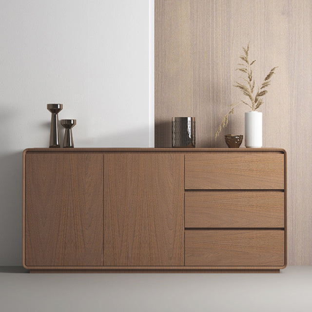3-Drawer Engineered Wood Sideboard Modern Credenza with Stone Countertop for Living Room Clearhalo 'buffet_sideboard' 'Buffets & Sideboards' 'furn' 'furn_buffet_sideboard' 'Furniture' 'furniture_buffet_sideboard' 'Kitchen & Dining Furniture' 5087315