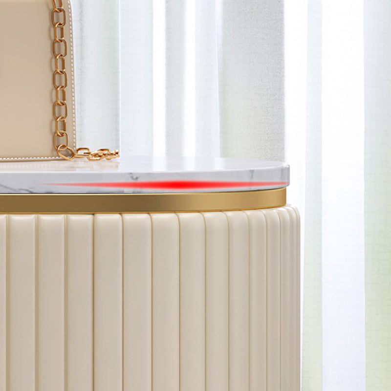 Glam Engineered Wood Sideboard Faux Marble Countertop Credenza with Drawer for Living Room Clearhalo 'buffet_sideboard' 'Buffets & Sideboards' 'furn' 'furn_buffet_sideboard' 'Furniture' 'furniture_buffet_sideboard' 'Kitchen & Dining Furniture' 5087336