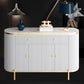 Glam Engineered Wood Sideboard Faux Marble Countertop Credenza with Drawer for Living Room Clearhalo 'buffet_sideboard' 'Buffets & Sideboards' 'furn' 'furn_buffet_sideboard' 'Furniture' 'furniture_buffet_sideboard' 'Kitchen & Dining Furniture' 5087339