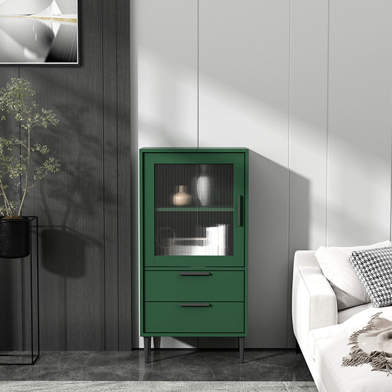 20-inch Length Minimalism Cupboard 2 Drawer and 1 Door Sideboard for Living Room 20"L x 12"W x 39"H Green Clearhalo 'buffet_sideboard' 'Buffets & Sideboards' 'furn' 'furn_buffet_sideboard' 'Furniture' 'furniture_buffet_sideboard' 'Kitchen & Dining Furniture' 5087380