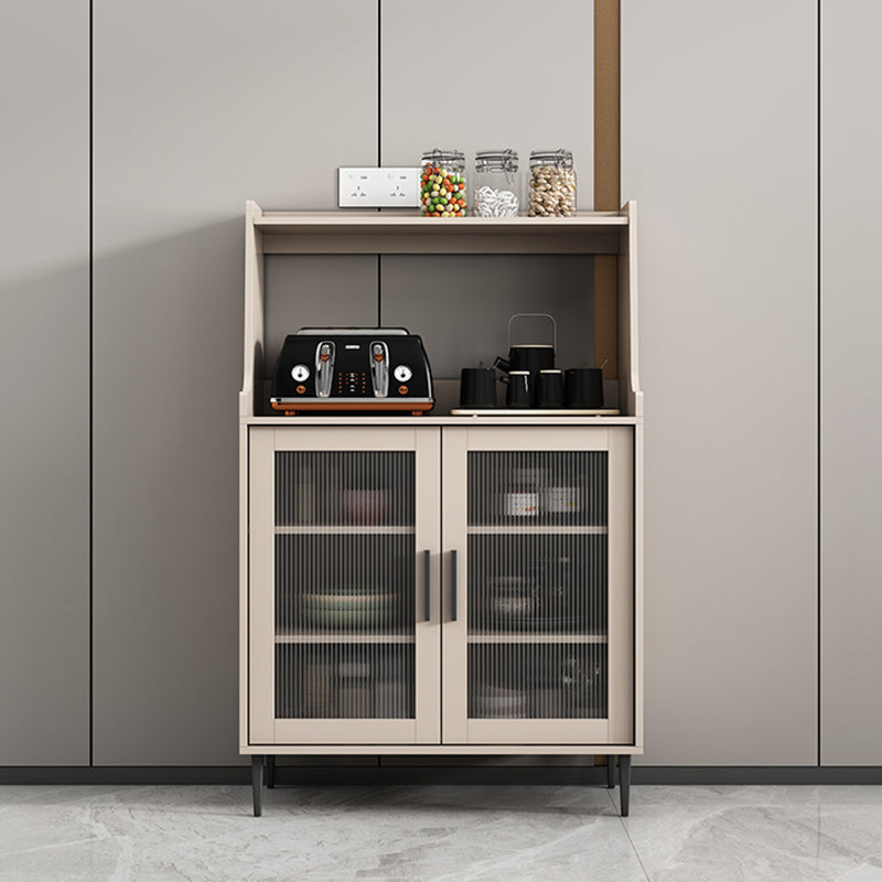 Contemporary Wood Sideboard 50-inch Height Cupboard for Living Room 31"L x 16"W x 49"H Grey Clearhalo 'buffet_sideboard' 'Buffets & Sideboards' 'furn' 'furn_buffet_sideboard' 'Furniture' 'furniture_buffet_sideboard' 'Kitchen & Dining Furniture' 5087413