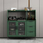Contemporary Wood Sideboard 50-inch Height Cupboard for Living Room 46"L x 16"W x 49"H Green Clearhalo 'buffet_sideboard' 'Buffets & Sideboards' 'furn' 'furn_buffet_sideboard' 'Furniture' 'furniture_buffet_sideboard' 'Kitchen & Dining Furniture' 5087420