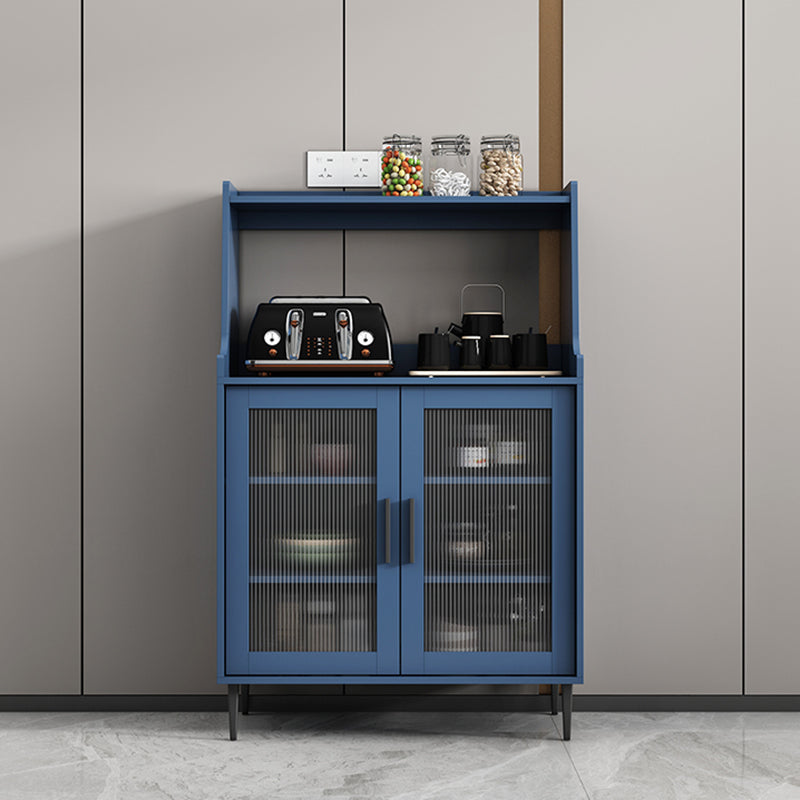 Contemporary Wood Sideboard 50-inch Height Cupboard for Living Room 31"L x 16"W x 49"H Blue Clearhalo 'buffet_sideboard' 'Buffets & Sideboards' 'furn' 'furn_buffet_sideboard' 'Furniture' 'furniture_buffet_sideboard' 'Kitchen & Dining Furniture' 5087425