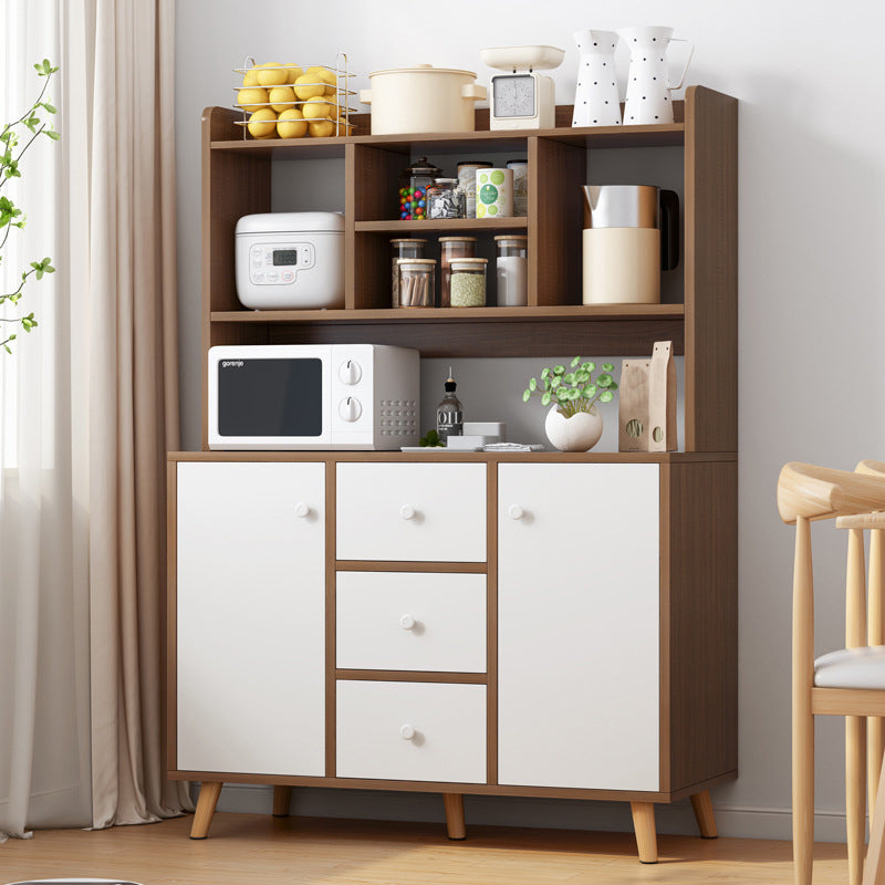 Modern Style Side Board with Drawers and Storage Cabinets for Dining Room 1 Piece Brown Clearhalo 'buffet_sideboard' 'Buffets & Sideboards' 'furn' 'furn_buffet_sideboard' 'Furniture' 'furniture_buffet_sideboard' 'Kitchen & Dining Furniture' 5087456