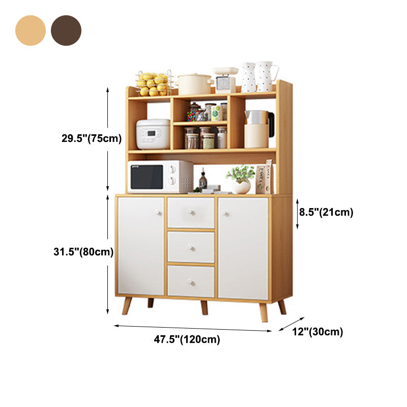 Modern Style Side Board with Drawers and Storage Cabinets for Dining Room 1 Piece Clearhalo 'buffet_sideboard' 'Buffets & Sideboards' 'furn' 'furn_buffet_sideboard' 'Furniture' 'furniture_buffet_sideboard' 'Kitchen & Dining Furniture' 5087464