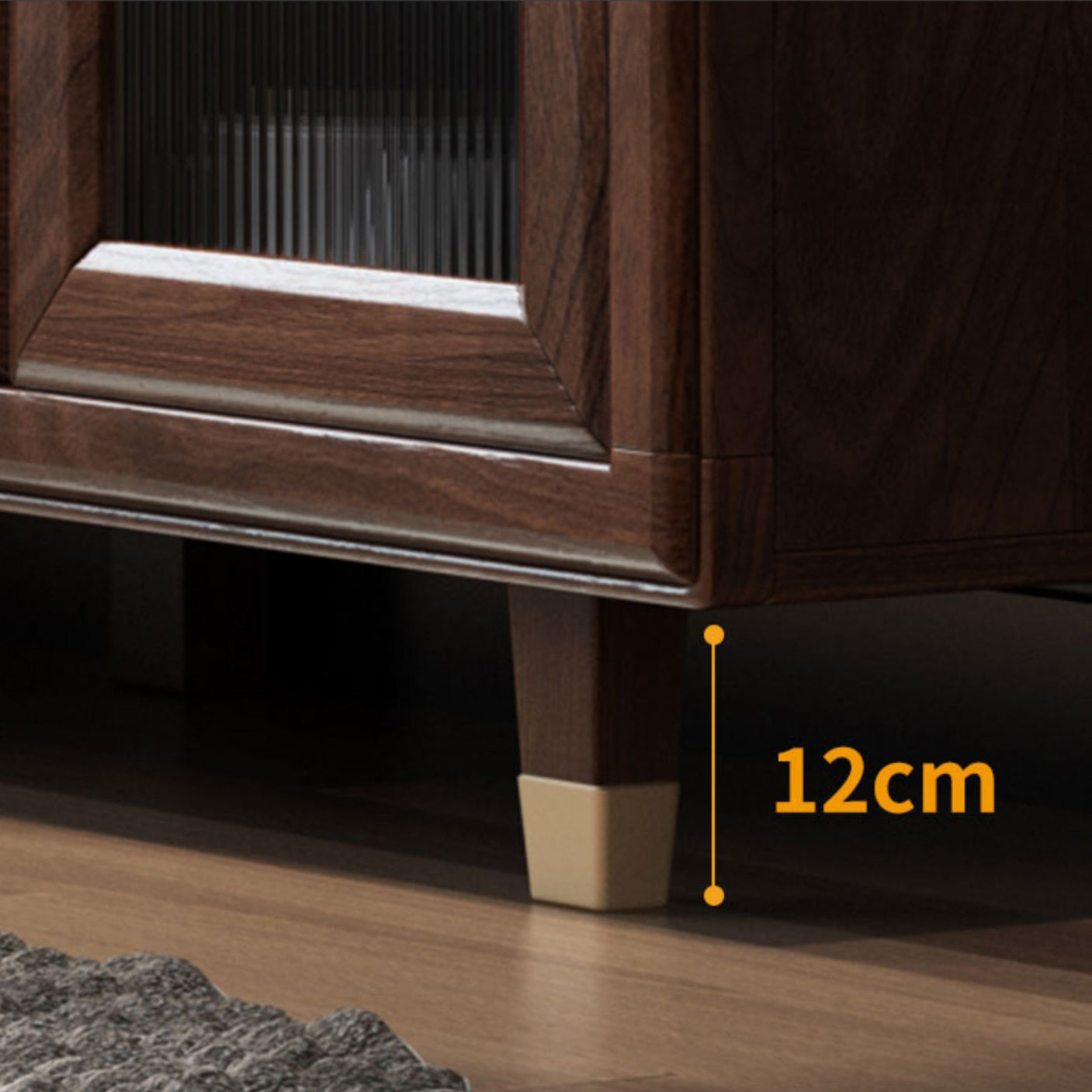 Modern Rubberwood Solid Wood Sideboard 34.5" H Brown Credenza for Dining Room Clearhalo 'buffet_sideboard' 'Buffets & Sideboards' 'Furniture' 'furniture_buffet_sideboard' 'Kitchen & Dining Furniture' 5087477