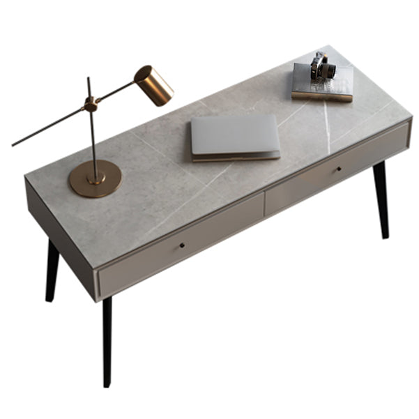 Industrial Style Writing Desk Rectangular Office Desk with Drawers Grey Clearhalo 'furn' 'furn_office_desk' 'Furniture' 'furniture_office_desk' 'Office Desks' 'Office Furniture' 'office_desk' 5087530
