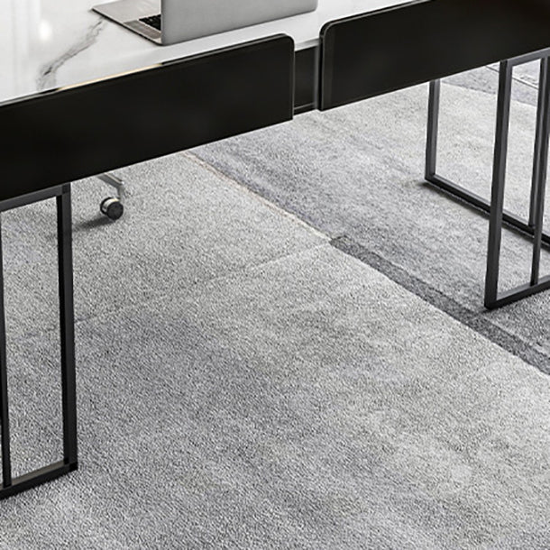 Curved Work Table Home Office Modern Sintered Stone Writing Desk Clearhalo 'furn' 'furn_office_desk' 'Furniture' 'furniture_office_desk' 'Office Desks' 'Office Furniture' 'office_desk' 5087543