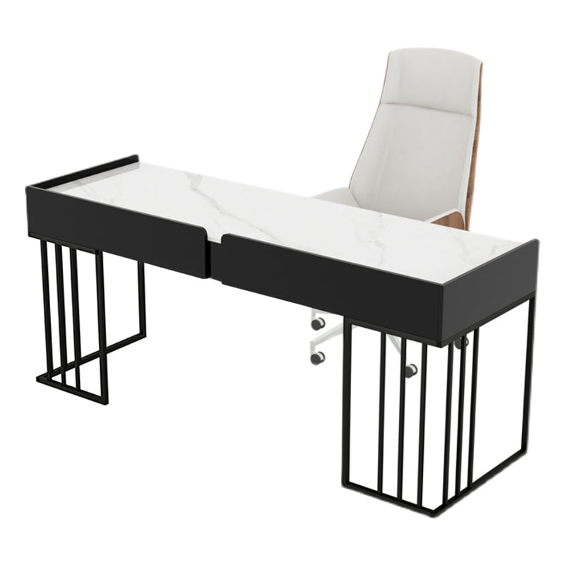 Curved Work Table Home Office Modern Sintered Stone Writing Desk Clearhalo 'furn' 'furn_office_desk' 'Furniture' 'furniture_office_desk' 'Office Desks' 'Office Furniture' 'office_desk' 5087547