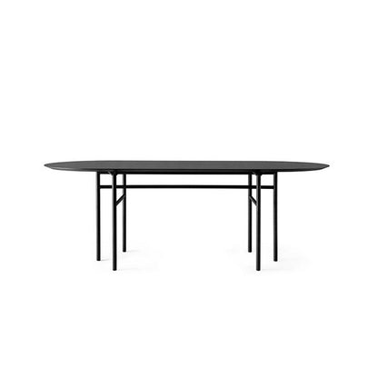 Oval Solid Wood Table Industrial Black Metal Legs for Office Black Clearhalo 'furn' 'furn_office_desk' 'Furniture' 'furniture_office_desk' 'Office Desks' 'Office Furniture' 'office_desk' 5087580