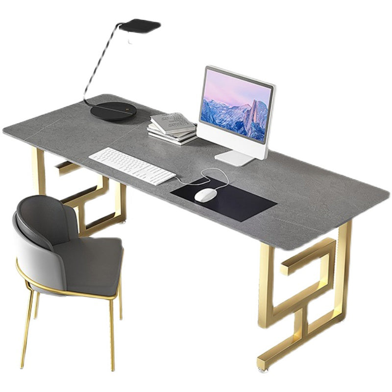 Rectangular Home Office Writing Desk Industrial Style Sled Office Desk Clearhalo 'furn' 'furn_office_desk' 'Furniture' 'furniture_office_desk' 'Office Desks' 'Office Furniture' 'office_desk' 5087599