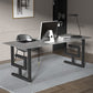 Rectangular Home Office Writing Desk Industrial Style Sled Office Desk Clearhalo 'furn' 'furn_office_desk' 'Furniture' 'furniture_office_desk' 'Office Desks' 'Office Furniture' 'office_desk' 5087600