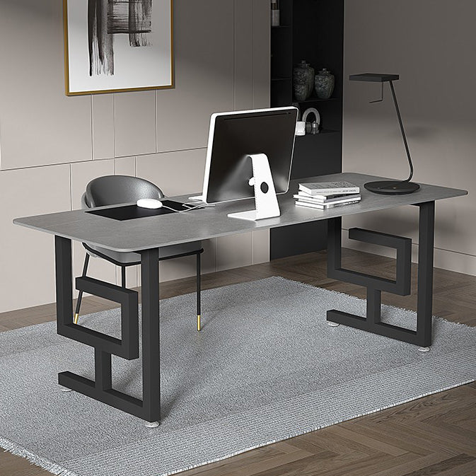 Rectangular Home Office Writing Desk Industrial Style Sled Office Desk Clearhalo 'furn' 'furn_office_desk' 'Furniture' 'furniture_office_desk' 'Office Desks' 'Office Furniture' 'office_desk' 5087600